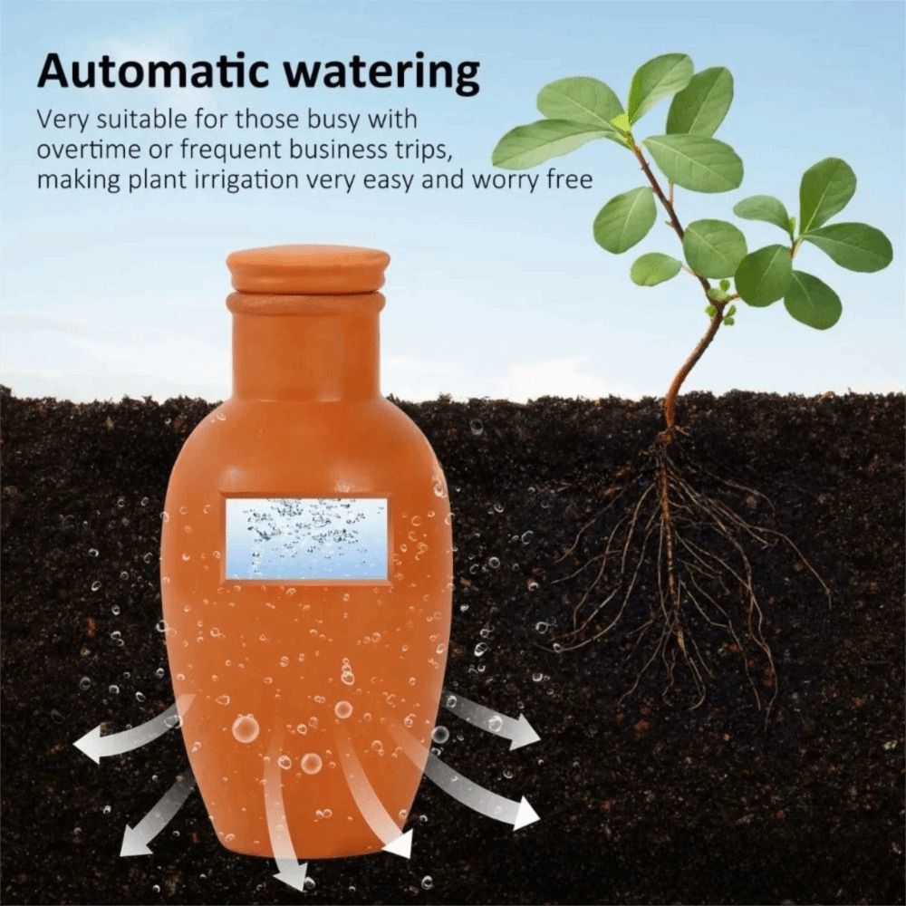 Self Watering Insert - 4개 테라코타 소재 자동 급수 스파이크,